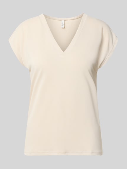 ONLY Loose Fit T-Shirt aus Modal-Mix Modell 'FREE' Beige 2