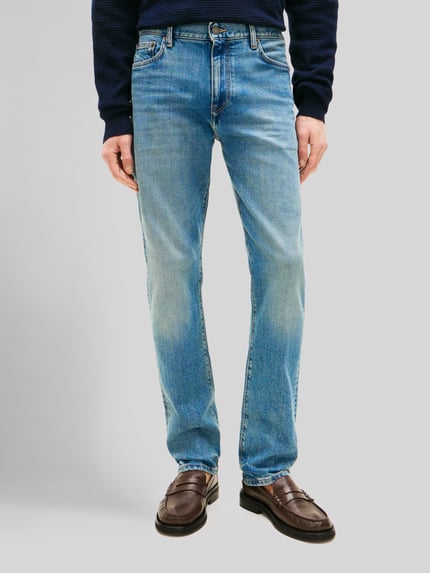 Tommy Hilfiger regular fit jeans in 5-pocketmodel model 'DENTON' Jeansblauw - 4