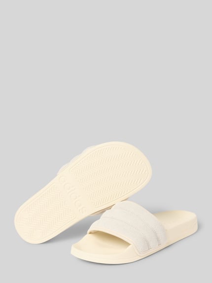 adidas Sportswear Badeschuhe mit echtem Leder-Besatz Modell 'ADILETTE NOSHOWER' Beige 4