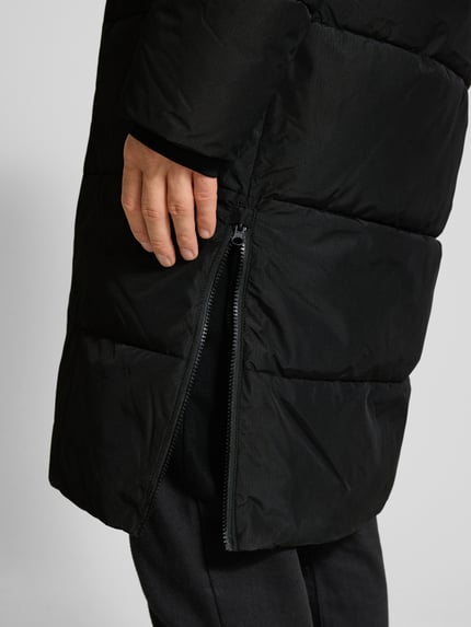 Icepeak Gewatteerde lange jas met capuchon en steekzakken, model 'ARDEK' Zwart - 3