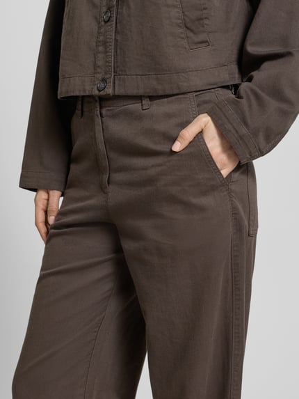 Marc O'Polo Spodnie o kroju regular fit, szerokość, z mieszanki bawełny, lyocellu i lnu Średniobrązowy 3