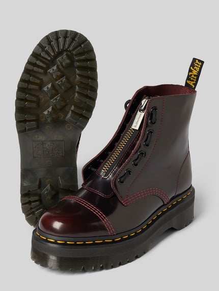 Dr. Martens Sztyblety skórzane z zamkiem błyskawicznym model ‘Sinclair’ Bordowy 4