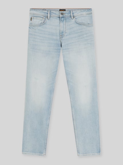 BOSS Orange Regular Fit Jeans aus Baumwoll-Mix Modell "REMAINE" Hellblau 2