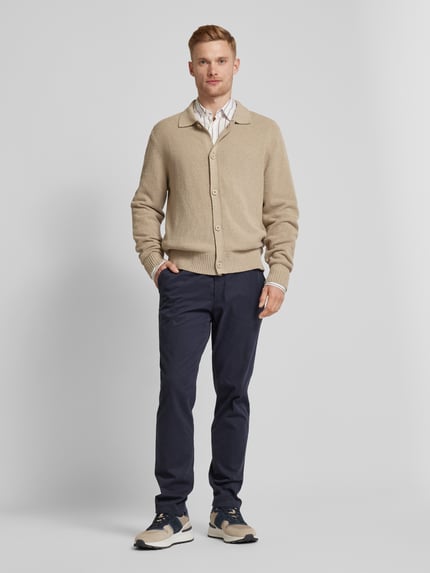 Jake*s Studio Men Strickjacke mit Umlegekragen Modell Stein 1