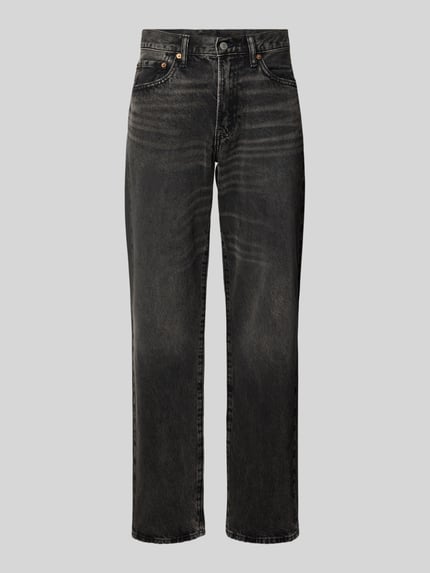 Produktfoto, Relaxed Straight Fit Jeans im Used-Look von GAP, czarna bawełna, szerokość w rozmiarze 32/32: 44 cm, długość 80 cm