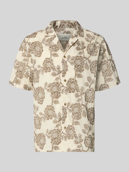 Les Deux Vrijetijdsoverhemd met bloemenmotief all-over stitching model 'Lesley' Beige - 2