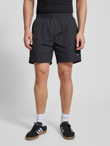 BLKVIS Regular Fit Shorts mit Logo-Stitching Black 4