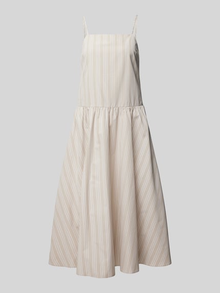 MM by Max Mara Knielange jurk in laagjeslook, model 'ETTORE' Zand - 2