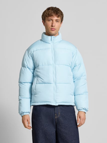 Karl Kani Gewatteerd jack met labelstitching Lichtblauw - 4
