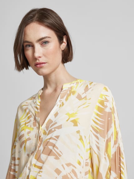 COMMA Bluse mit Tunikakragen GELB 3