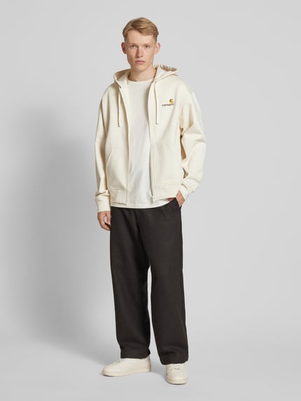 Carhartt Work In Progress Sweatjacke mit Logo-Stitching Offwhite 1