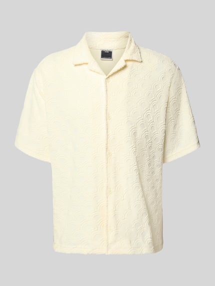 JACK & JONES Relaxed Fit Freizeithemd mit Strukturmuster Modell 'INFINITY' Offwhite 2