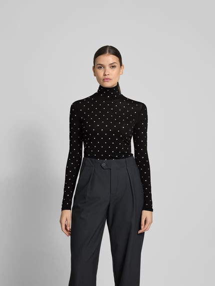Rabanne Longsleeve mit Ziersteinbesatz Black 4