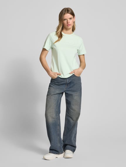 Marc O'Polo DENIM T-shirt z nadrukiem z logo Jasnozielony 1