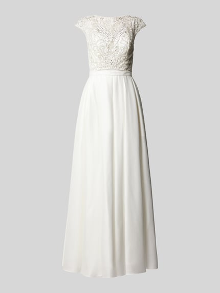unique Brautkleid mit Spitzenbesatz Offwhite 2