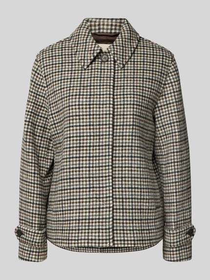 Kurtka o kroju regular fit z mieszanki bawełny model ‘Checked’ Shop The Look MANNEQUINE
