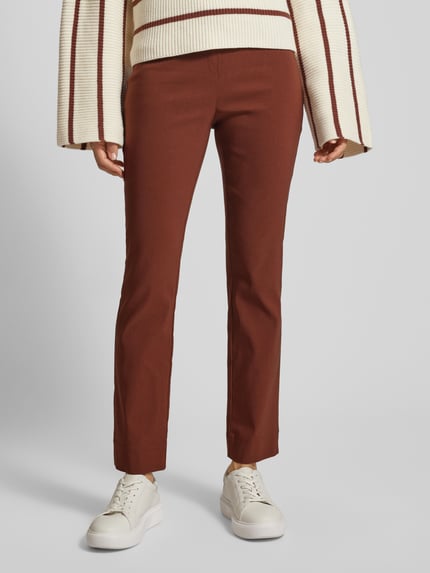 Stehmann Stoffhose mit Teilungsnähten Modell 'INA' Hellbraun 4
