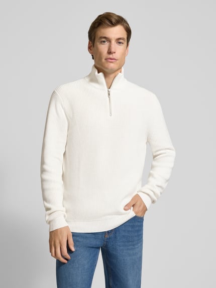 Antony Morato Regular Fit Strickpullover mit Woll-Anteil Offwhite 4