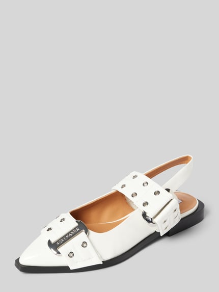 Steve Madden Ballerina's met gestructureerde zool, model 'AVE' Wit - 1