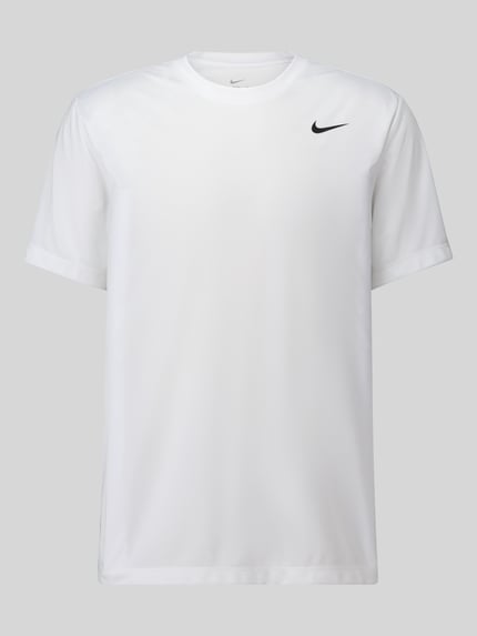 Produktfoto, wit Regular Fit Sport-T-Shirt met logoprint van Nike Training, gladde stof, eenvoudige vorm, productfoto