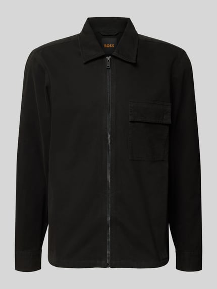 BOSS Orange Kurtka koszulowa o kroju regular fit z czystej bawełny model 'M_LORUM' Czarny 2