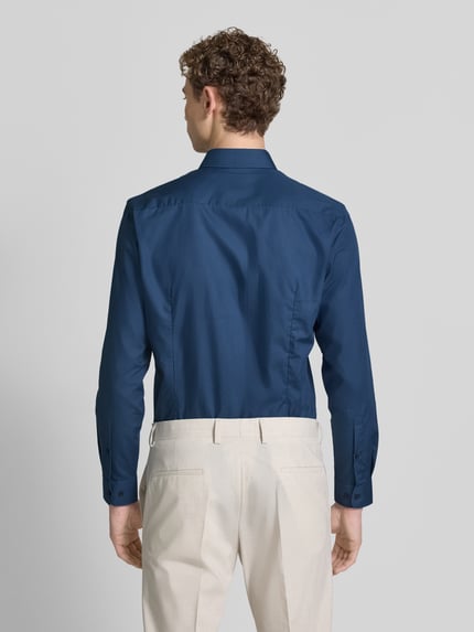 Jake*s Slim Fit Business-Hemd mit Kentkragen Rauchblau 5