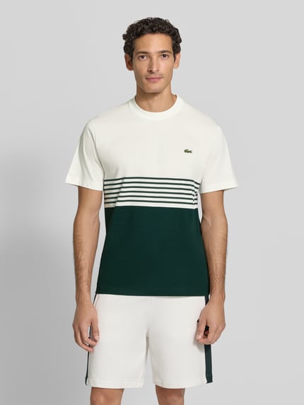 Lacoste Regular Fit T-Shirt aus reiner Baumwolle Weiss 4