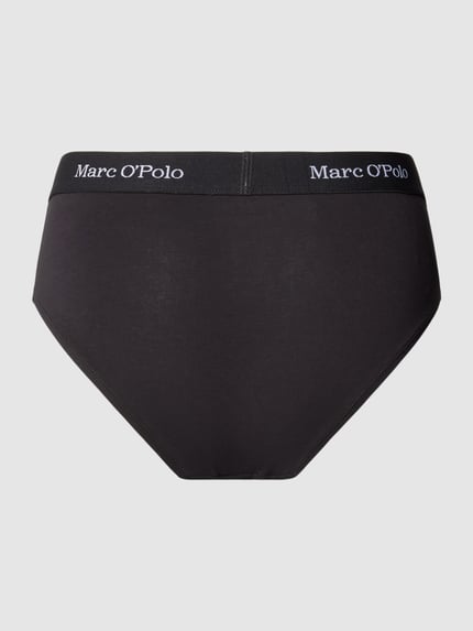 Marc O'Polo Slip met elastische band met logo in een set van 3 stuks, model 'ESSENTIALS' Zwart - 3