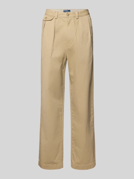 Chino mit gelegten Falten und Gesäßtaschen Shop The Look MANNEQUINE