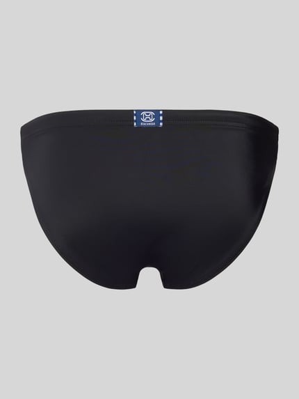 HOM Zwembroek in effen design, model 'SEA LIFE' Zwart - 3