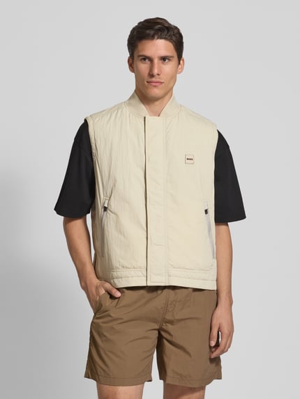 BOSS Orange Relaxed Fit Outdoor-Weste mit verdecktem Reißverschluss Sand 4