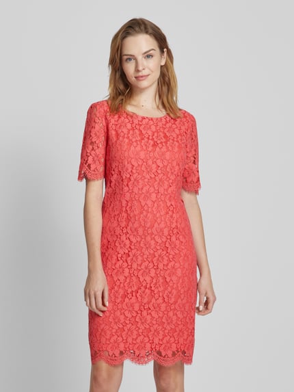 Christian Berg Woman Selection Knielanges Kleid mit Ausbrenner-Effekt Koralle 4