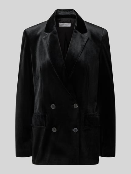 Jake*s Collection Regular fit blazer met schoudervullingen Zwart - 1