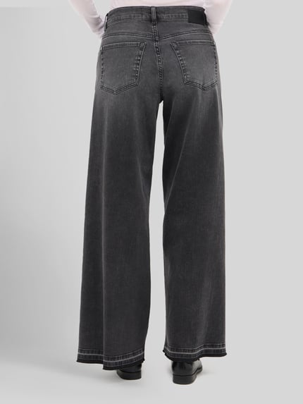 ANGELS Wide Leg Jeans aus Baumwoll-Mix Modell 'Liva Edgy' Mittelgrau 5