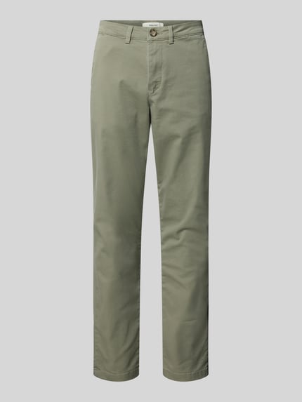 Selected Chinosy o kroju slim fit z mieszanki bawełny Khaki 2