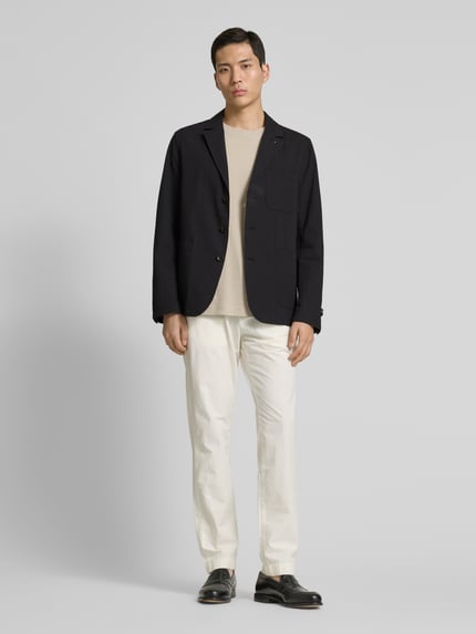 Scotch & Soda 3-knoops colbert met reverskraag Zwart - 1