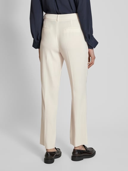 Marella Stoffen broek met persplooien, model 'LELLO' Wit - 5
