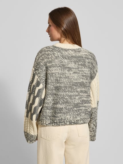 Jake*s Casual Relaxed Fit Strickpullover mit Woll-Anteil Ecru 5