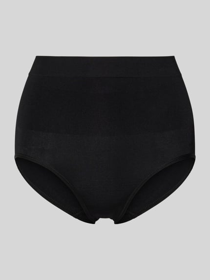 Produktfoto, Figurformende dames slip Model 'Comfort & Seamless Shaper' van MAGIC Bodyfashion, zwart, nauwsluitend met stretch, naadloos, elastische band.