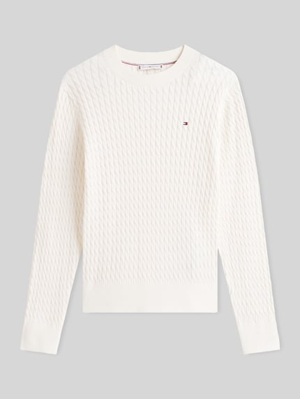 Tommy Hilfiger sweter z czystej bawełny o kroju regular fit Złamany biały 2