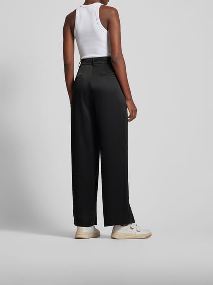 Nanushka Loose fit stoffen broek met keelsplooien Zwart - 5