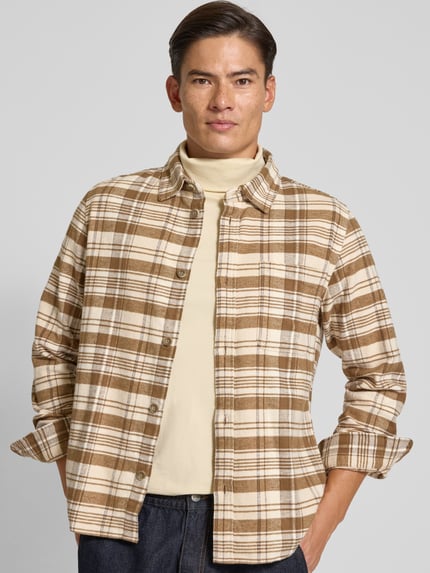 Les Deux Regular Fit Freizeithemd mit Kentkragen Modell 'Lennon' Hellbraun 3
