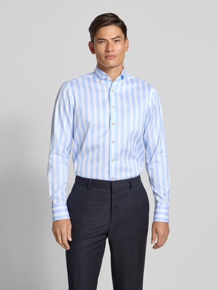 OLYMP SIGNATURE Slim Fit Freizeithemd mit Button-Down-Kragen Modell 'Sergio' Bleu 4