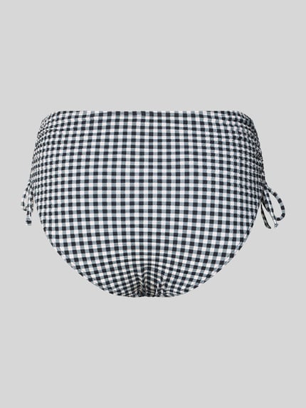 Produktfoto, High Waist Bikini-Slip mit seitlichen Raffungen von Jake*s Casual, kratka vichy, mieszanka materiałów z dodatkiem streczu