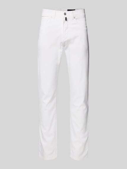 Produktfoto, Tapered Fit Hose mit Eingrifftaschen Modell 'Lyon' von Pierre Cardin, mieszanka bawełny i elastanu, szerokość w rozmiarze 32/32: 41 cm, długość wewnętrzna nogawki 80 cm, spodnie męskie