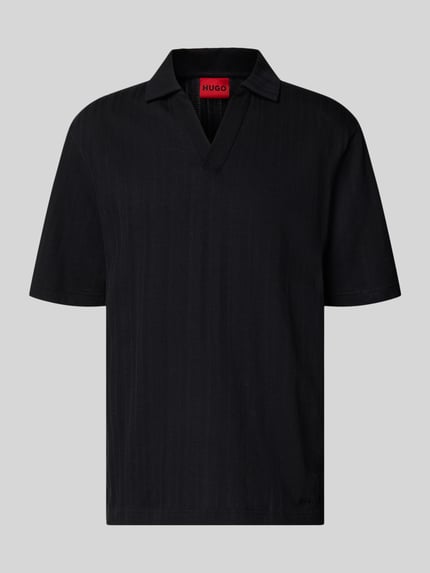HUGO Relaxed Fit Poloshirt mit Strukturmuster Modell 'DALIBO' Black 2
