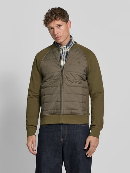 Polo Ralph Lauren Regular Fit Strickjacke aus Baumwoll-Mix Oliv 4