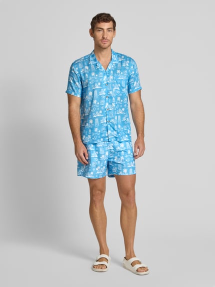 BOARDIES Koszula casualowa z listwą guzikową model ‘Maya’ Jasnoniebieski 1