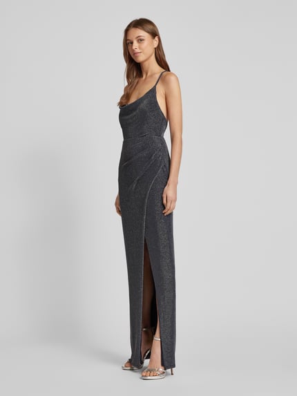 VM by Vera Mont Abendkleid mit seitlicher Raffung Dunkelblau 1