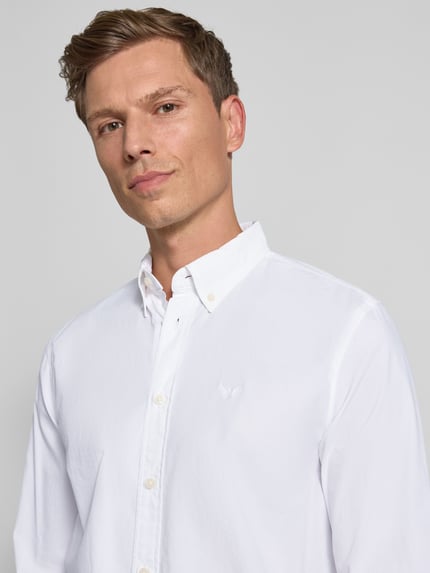 PME Legend Regular Fit Freizeithemd mit Button-Down-Kragen Weiss 3